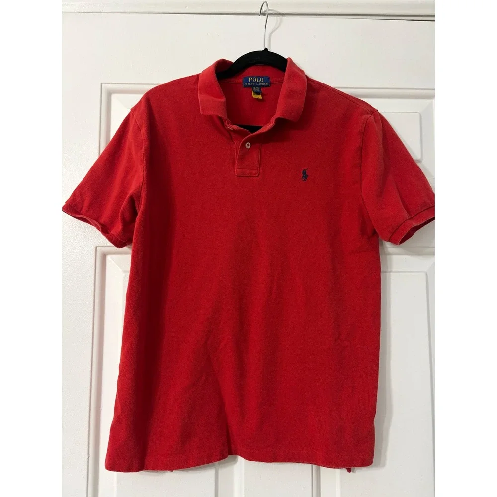 Polo Ralph Lauren | Short Sleeve Pique Polo Shirt | XL (18-20) || Red|